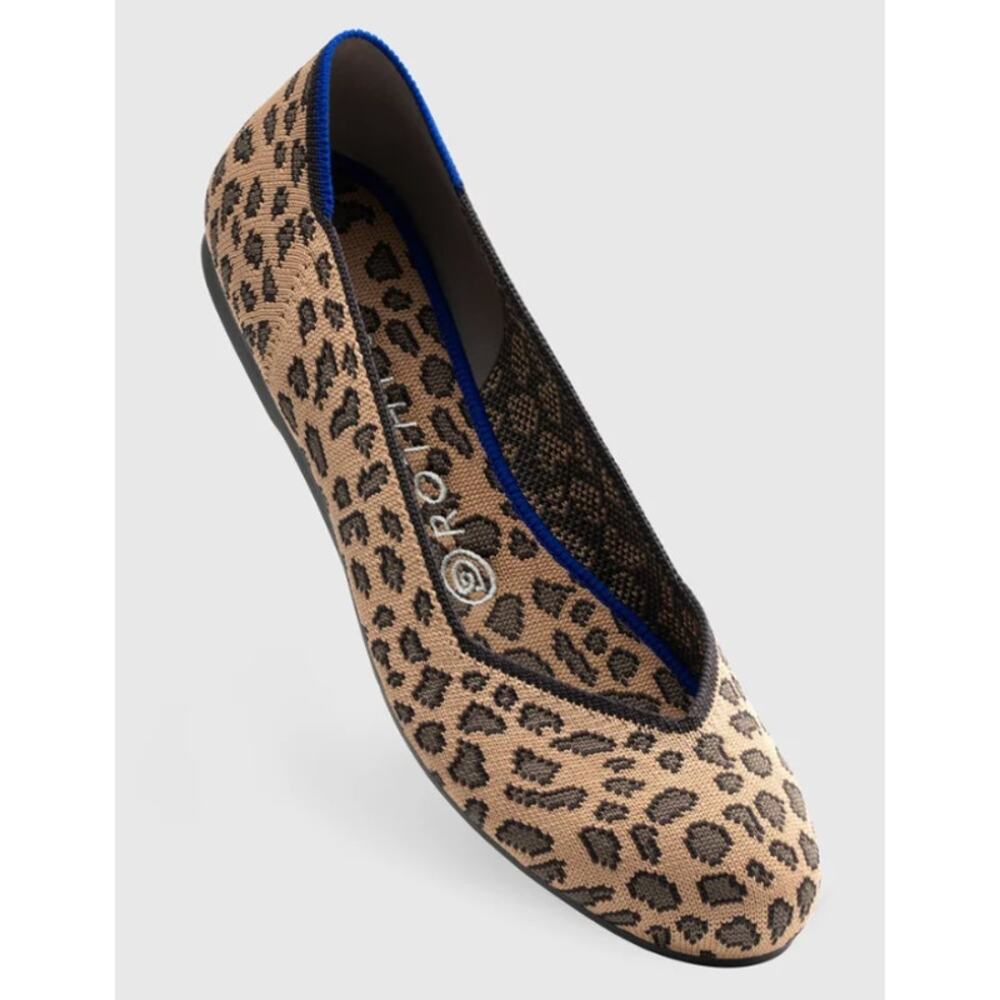 Rothy’s The Loafer Leopard Print Knit Slip On Shoes Size 11